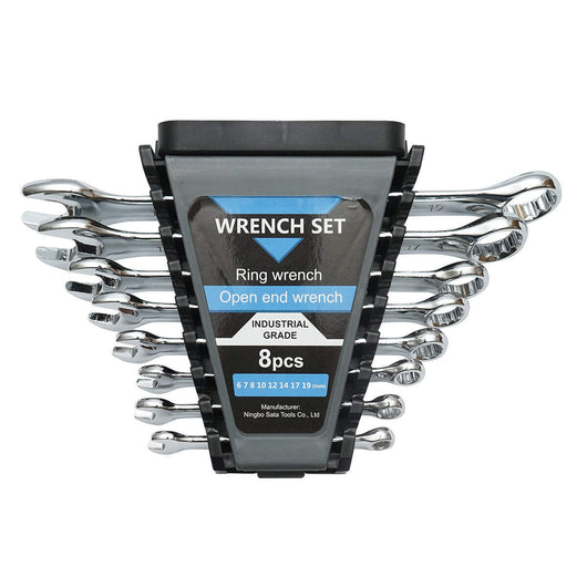 Set di chiavi combinate fisse e inelari 6-19mm, 8 pezzi