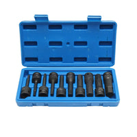 Set di chiavi a bussola da impatto esagonali con profilo Torx, 10 pezzi, Breckner Germany