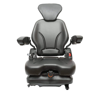 Sedile universale regolabile per trattore con cintura di sicurezza e braccioli 610x390mm