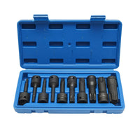 Set di chiavi tubolari da impatto 1/2 con profilo Torx, 10 pezzi, Breckner Germany