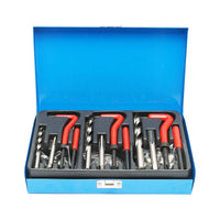 Set per la riparazione di filetti M6, M8, M10, 88 pezzi, Breckner Germany.