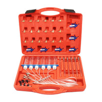 Set tester diagnostico andata e ritorno per iniettori common rail Bosch, Denso, Delphi, Siemens e set di misuratori di portata per motori diesel, Breckner Germany.