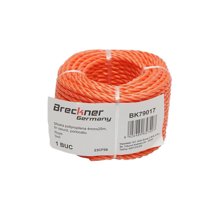Corda in PP 4mm X 25m, arancione