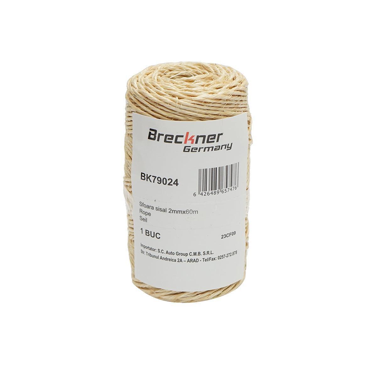 Corda in Sisal 2mm x 60m, Breckner Germany