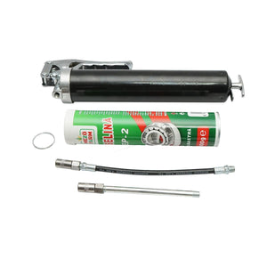 Set Pistola e Cartuccia, Ingrassatore Manuale Pistola per Grasso, Grasso Universale Pistola per ingrassare con manico + tubo di grasso
