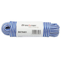 Corda PP intrecciata 6 mm x 10 m, bianca/blu, Corda multiuso in polipropilene Breckner Germany
