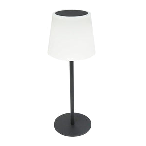 Lampada solare LED ricaricabile 2W con pannello solare 0,7W, batteria 3,7V 1200mAh, USB 5V 1A, IP65, per esterni, 3000K, Nero