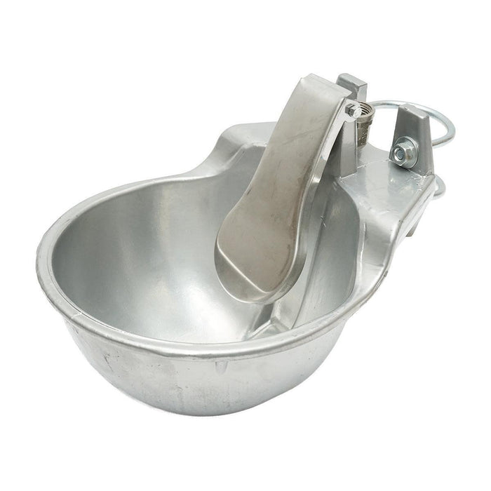 Abbeveratoio in alluminio con Paletta a Pressione 2.5L, abbeveratoio Automatico in alluminio e palettta per Bestiame