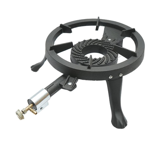 Fornellone a Gas Portatile in Ghisa, 3 Piedi, 330×110 mm, Bruciatore 106 mm, 6 kg, Fornello Ghisa per Campeggio e Esterni