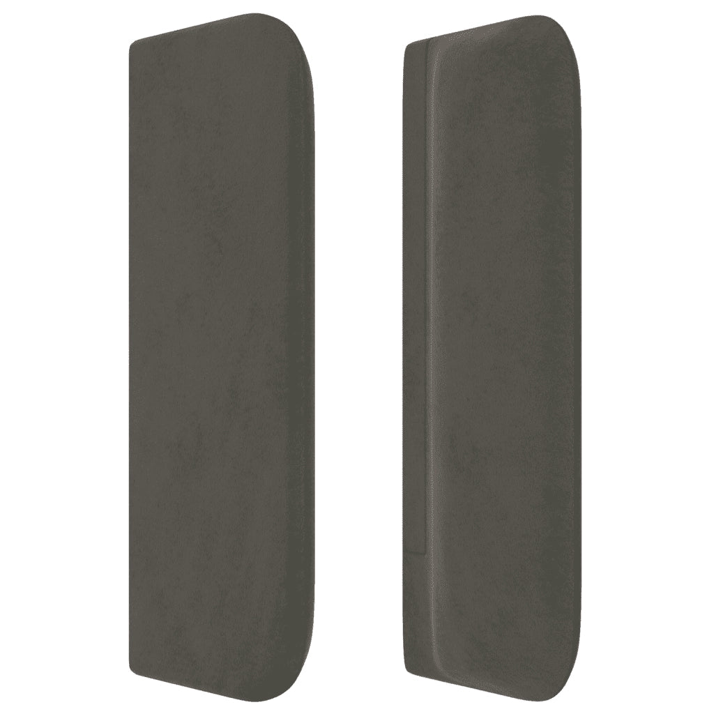 Giroletto a Molle con Materasso Grigio Scuro 160x200 cm Velluto 3131208