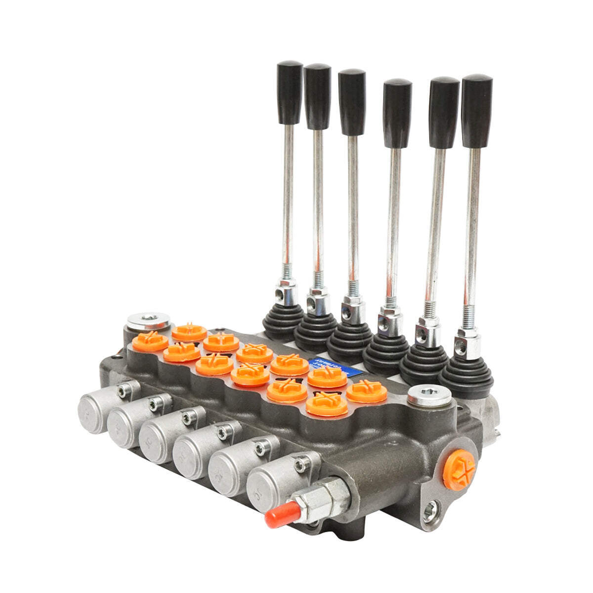 DISTRIBUTORE OLEODINAMICO a 6 leve incluso flusso 80L/min, 15 /+80