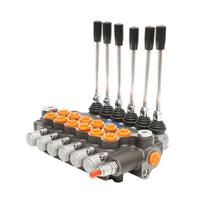 DISTRIBUTORE OLEODINAMICO a 6 leve incluso flusso 80L/min, 15 /+80