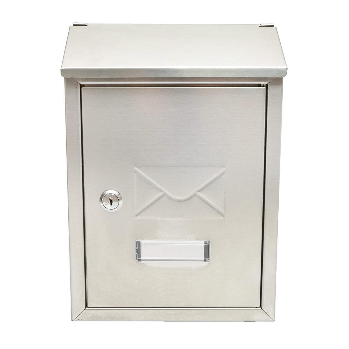 Cassetta postale in acciaio inox 320X230X90mm con 2 chiavi e accessori di fissaggio