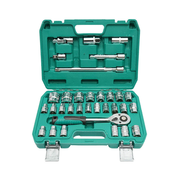 Set di chiavi a bussola 1/2, cricchetto Trainer 32 pezzi Breckner Germany