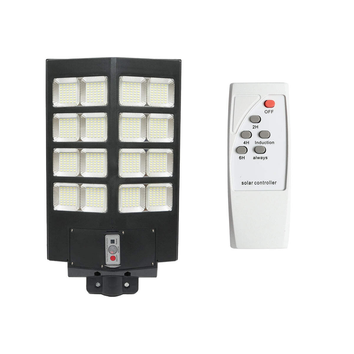 Lampada solare illuminazione stradale a LED 800W, 6500K, IP65 con pannello solare sensore di movimento telecomando