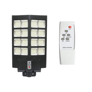 Lampada solare illuminazione stradale a LED 800W, 6500K, IP65 con pannello solare sensore di movimento telecomando