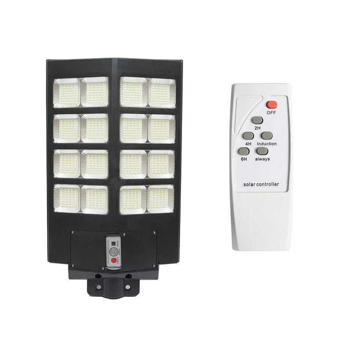 Lampada solare illuminazione stradale a LED 800W, 6500K, IP65 con pannello solare sensore di movimento telecomando