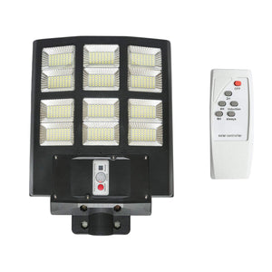Lampada solare illuminazione stradale a LED 600W, 6500K, IP65 con pannello solare sensore di movimento telecomando
