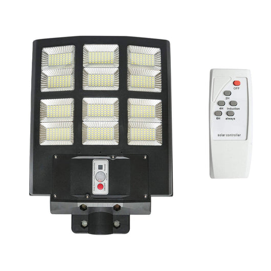 Lampada solare illuminazione stradale a LED 600W, 6500K, IP65 con pannello solare sensore di movimento telecomando
