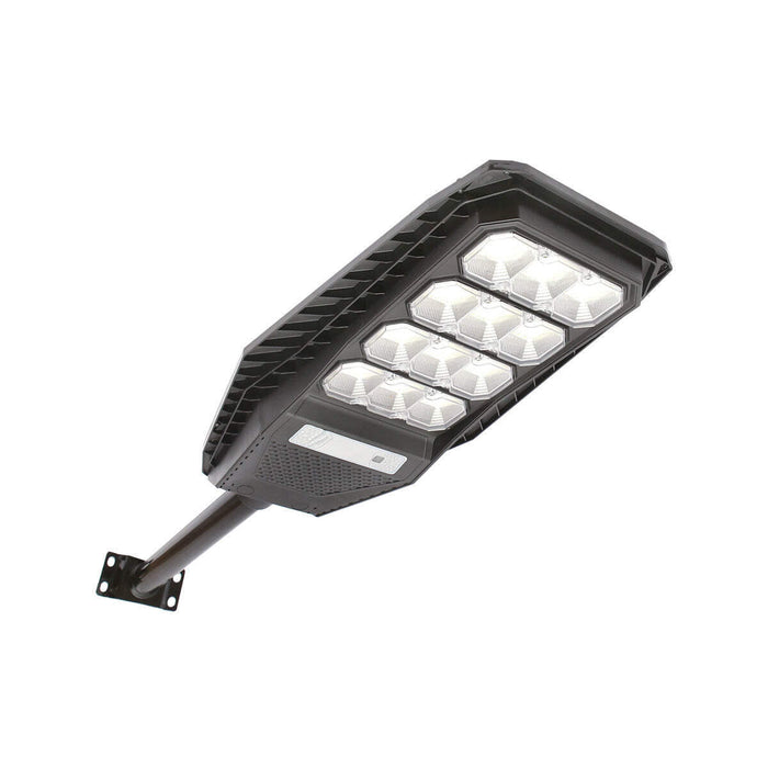 Lampada solare a LED per illuminazione stradale 200W, 6500K, IP65 con sensore di movimento, pannello solare e montaggio su palo