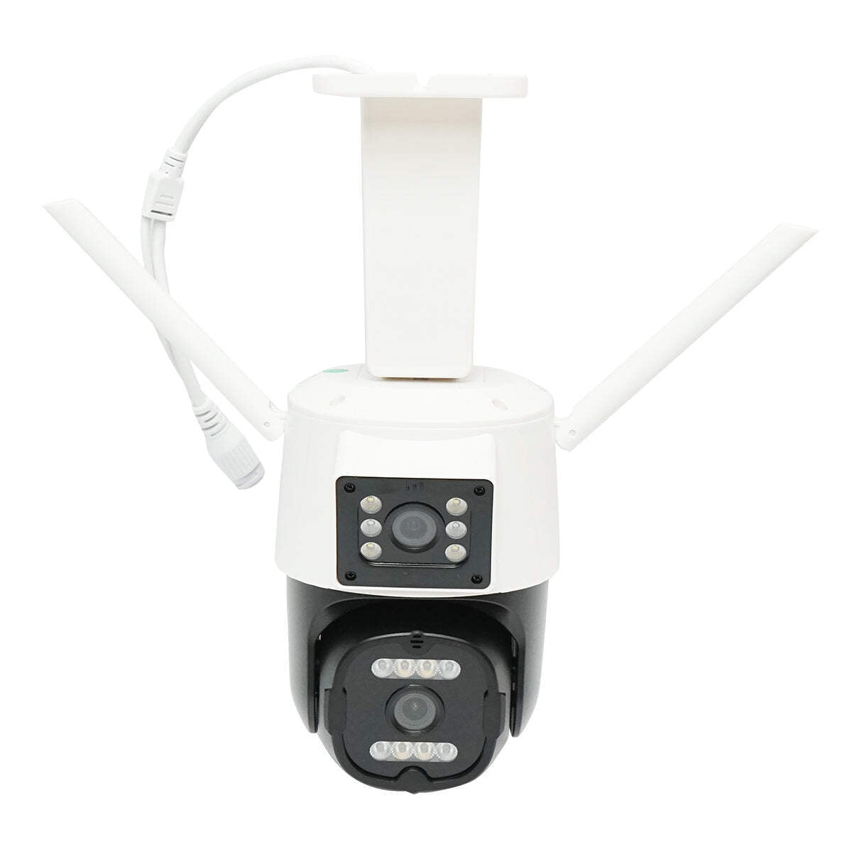 Telecamera di videosorveglianza da 6 MP con doppio obiettivo, P2P WIFI 2.4G 1080P, PTZ con sensore di movimento, rilevamento presenza umana e applicazione iCSee