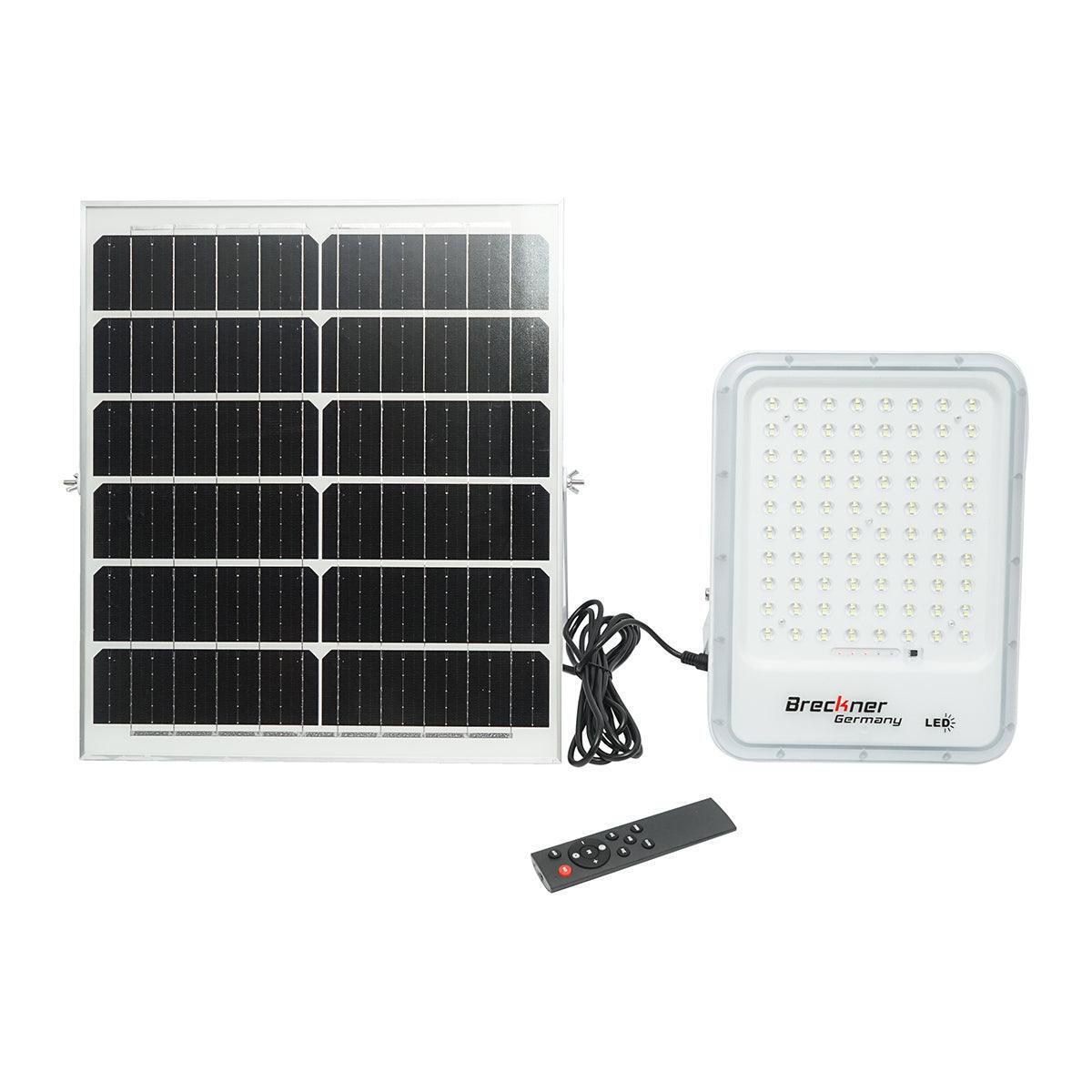 Proiettore LED 20W con pannello solare 35W, telecomando, batteria 3,2V/30Ah
