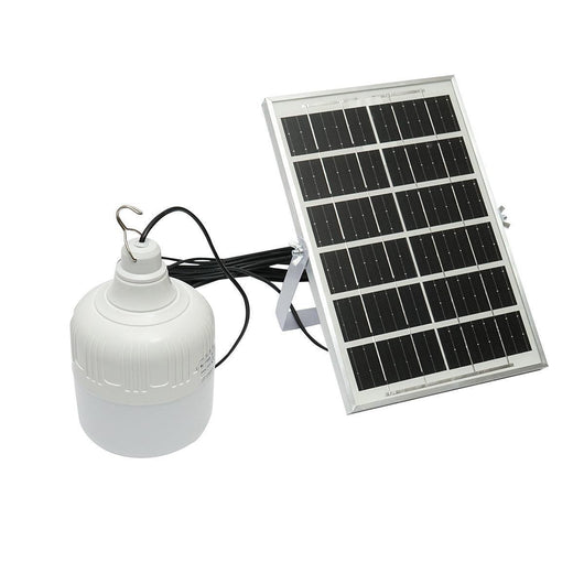 Lampada LED 50W, 6500K con pannello solare policristallino 3W e telecomando IP20