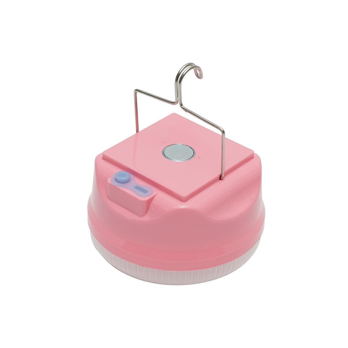 Lampada LED da 100W con pannello solare e batteria da 1200mA, colore rosa