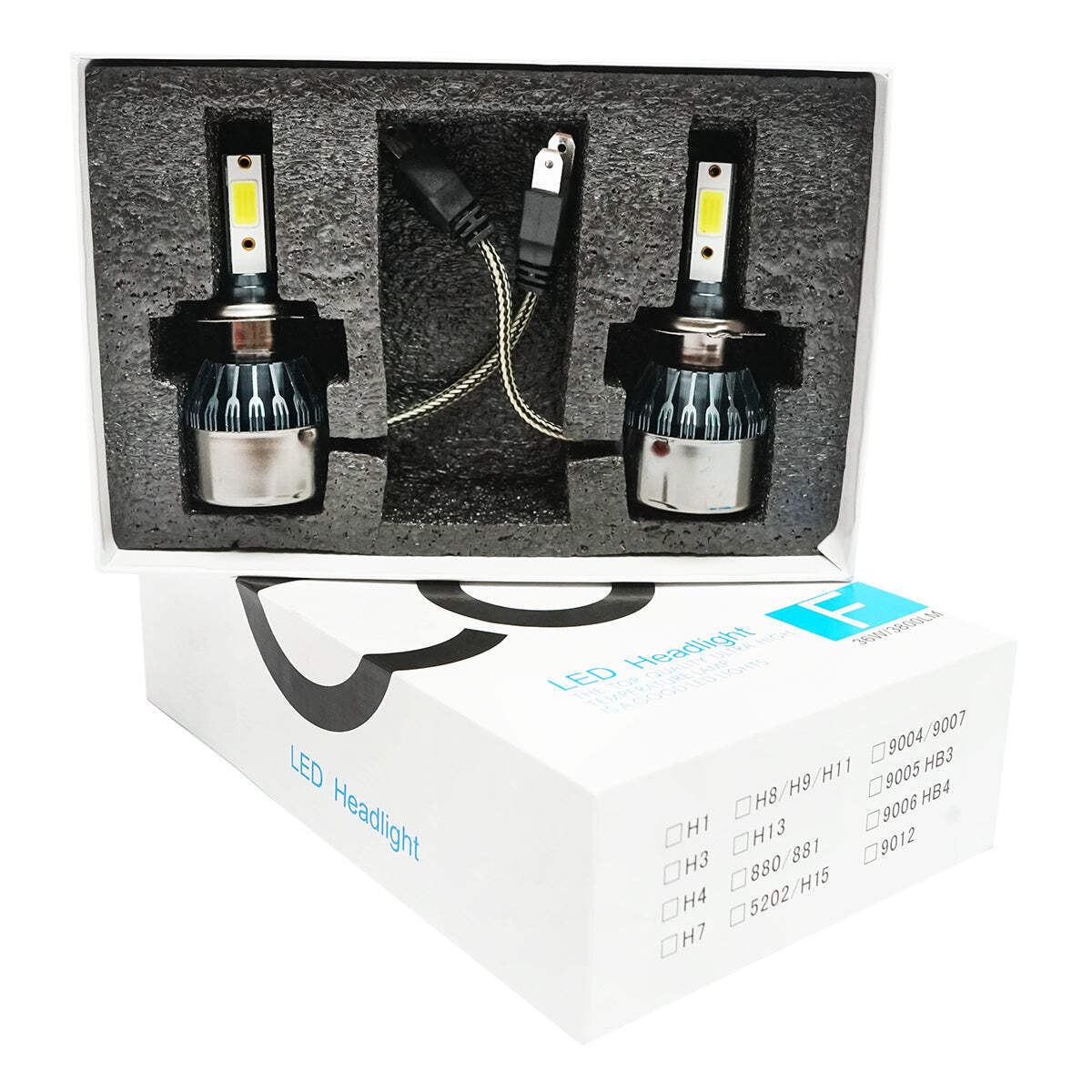 Set di 2 lampadine LED H7 36W/3800LM C6-H7, 12V, 6500K