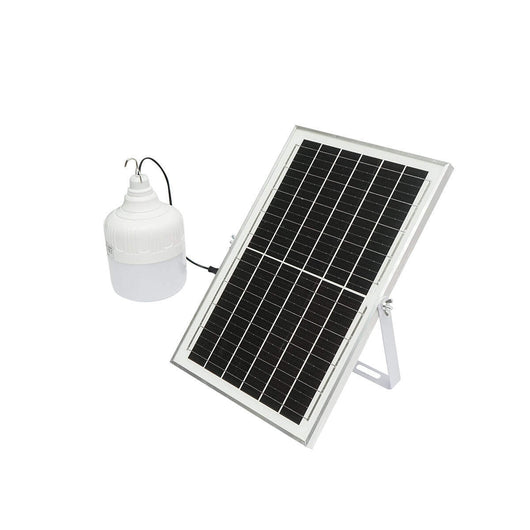 Lampada LED 100W, 6500K con pannello solare policristallino 8W e telecomando IP20