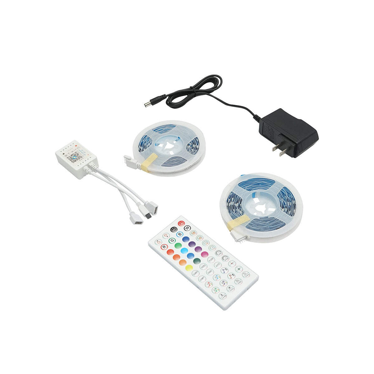 Striscia LED intelligente 2x5m, 12V con telecomando, controllo vocale, bluetooth, applicazione USB, 10m RGB