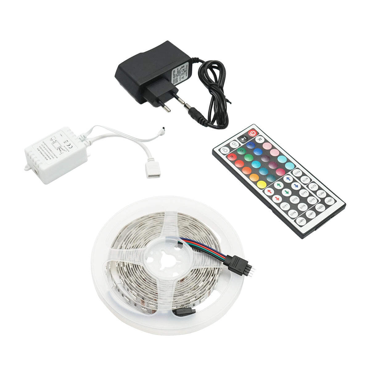 Striscia LED 5050 14,4W/m RGB, 12-220V rotolo 3m, 60 LED/m IP20