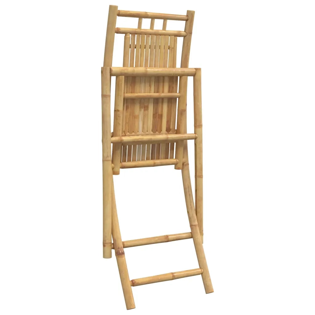Sedie da Giardino Pieghevoli 4 pz 46x66x99 cm in Bambù 3278511