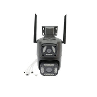 Telecamera di videosorveglianza a doppio obiettivo da 8 MP, 4G 1080P, PTZ con sensore di movimento, rilevamento umano e applicazione V380 Pro