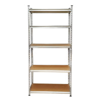 Scaffale in metallo con 5 ripiani in MDF, 180x90x30 cm, 120 kg/ripiano, montaggio senza viti