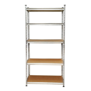 Scaffale in metallo con 5 ripiani in MDF, 180x90x30 cm, 120 kg/ripiano, montaggio senza viti