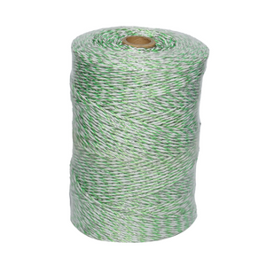 Filo per Recinto Elettrico, Lunghezza 500 mt, Ø3mm. 6x0.3mm. SS, 0.31 Ohm/m, colore Bianco/Verde, Recinzioni Elettriche Baisan
