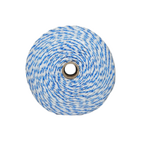 Rotolo di filo bianco-blu per recinto elettrico da 3 mm 3x0,2 mm SS, 7,8 Ohm / m, recinto elettrico Breckner da 500 m