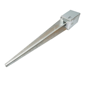 Supporto per palo tipo picchetto 91x91x750mm, acciaio zincato, galvanizzato.