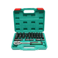 Set di chiavi a bussola a percussione lunghe da 14 pezzi con cricchetto Breckner Germany