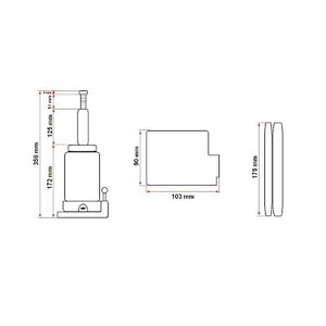 Cric a bottiglia idraulico 5 tonnellate Martinetto Idraulico Jack Bottiglia 5 Ton