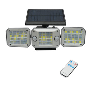 Lampada LED con pannello solare telecomandato e batteria 2000mAh, IP65