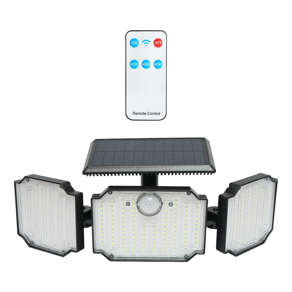 Lampada LED con pannello solare telecomandato e batteria 2000mAh, IP65