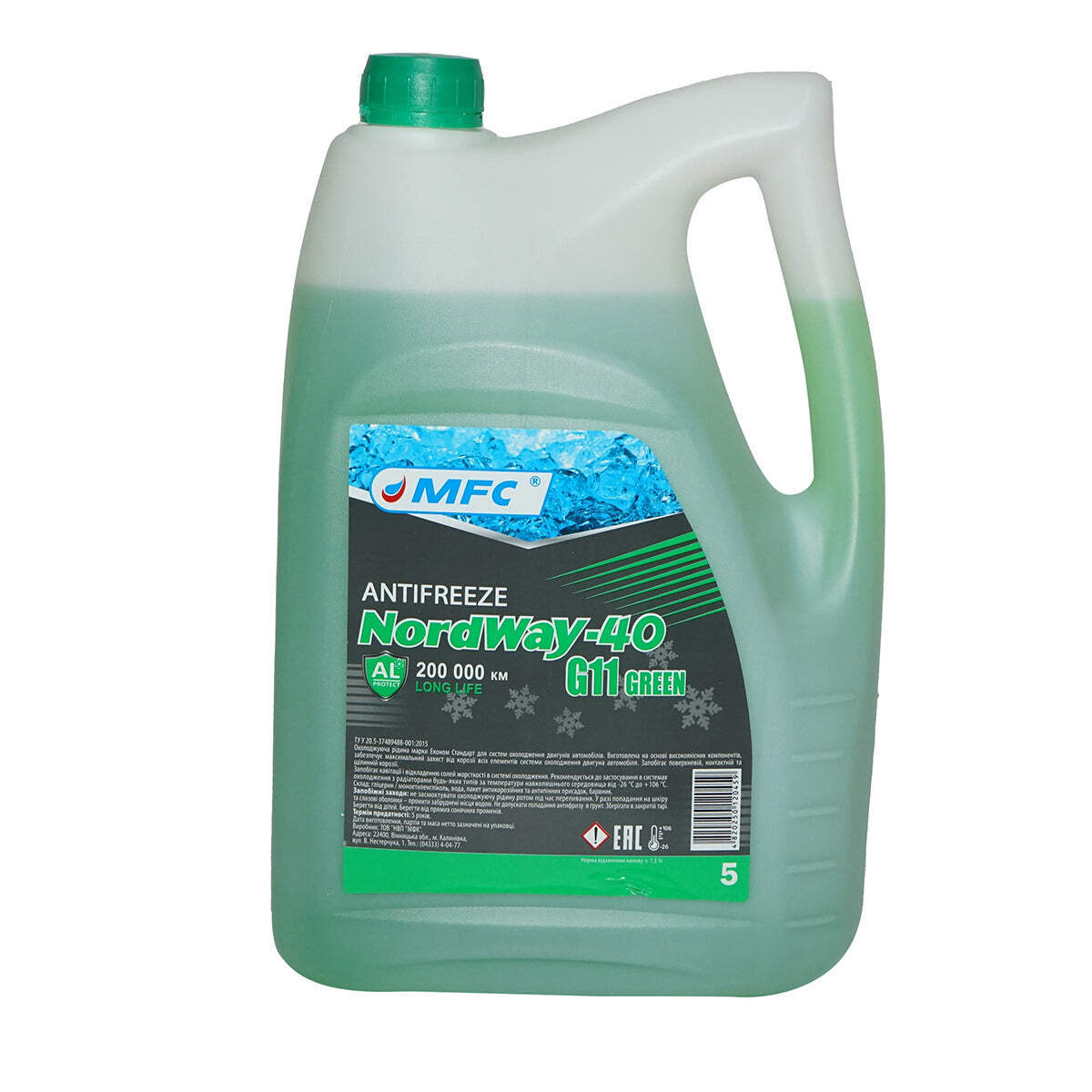 Antigelo G11 verde concentrato -40 gradi 4,2 Kg NordWay