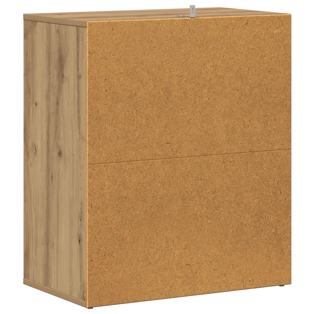 Scarpiera 60 x 35 x 70 cm ampio spazio contenitivo facile da pulire stile rovere artigianale legno composito 02_0050912