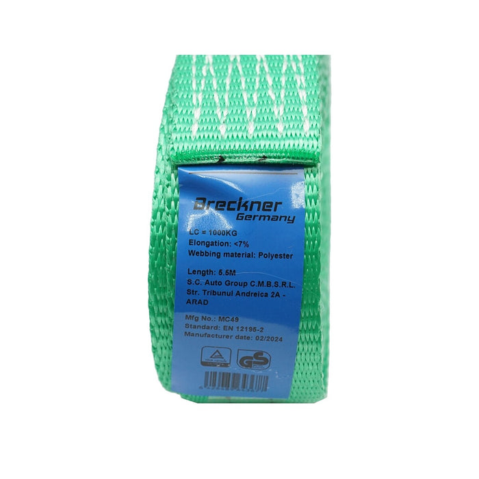 Cinghia di ancoraggio merci 6m x 35mm 1T, Cinghia a cricchetto e gancio 1000kg