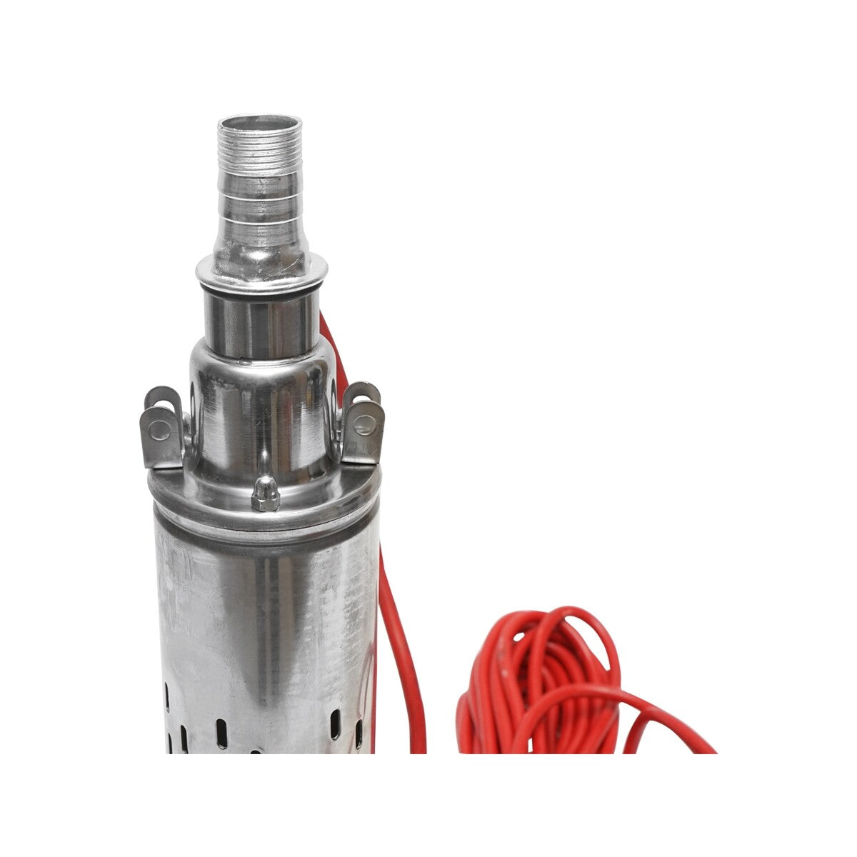 Pompa d’acqua sommersa per pannello solare 24V/250W, 50m Altezza Max, 1.5m3/h, 25L/min, Tubo 25mm, 350x80mm