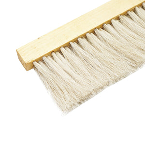 Spazzola per apicoltura a tripla fila in crine di cavallo con manico in legno