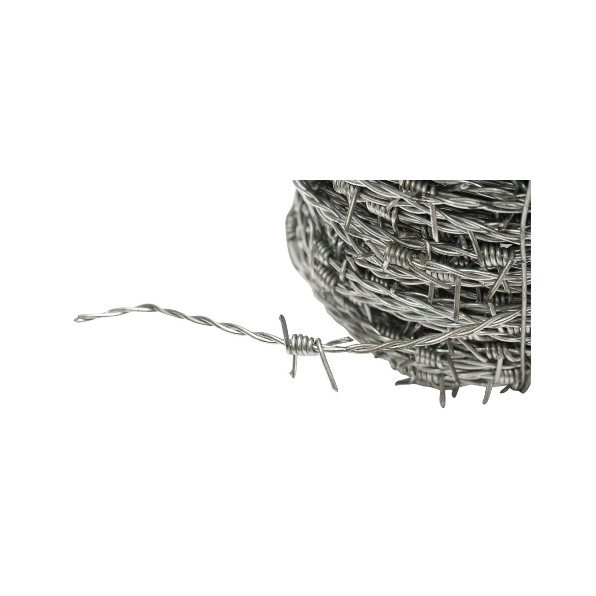 Rotolo di filo spinato zincato 100m,1.8 mm, distanza tra le punte 14cm, per recinzioni, Filo spinato zincato bobina