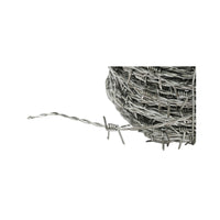 Rotolo di filo spinato zincato 100m,1.8 mm, distanza tra le punte 14cm, per recinzioni, Filo spinato zincato bobina